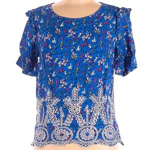 Solitaire Floral Lace Blouse 💙🌼🌹